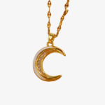 Luxurious Crescent Moon Pendant Necklace