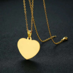 Personalized Engraved Heart Shape Pendant Necklace