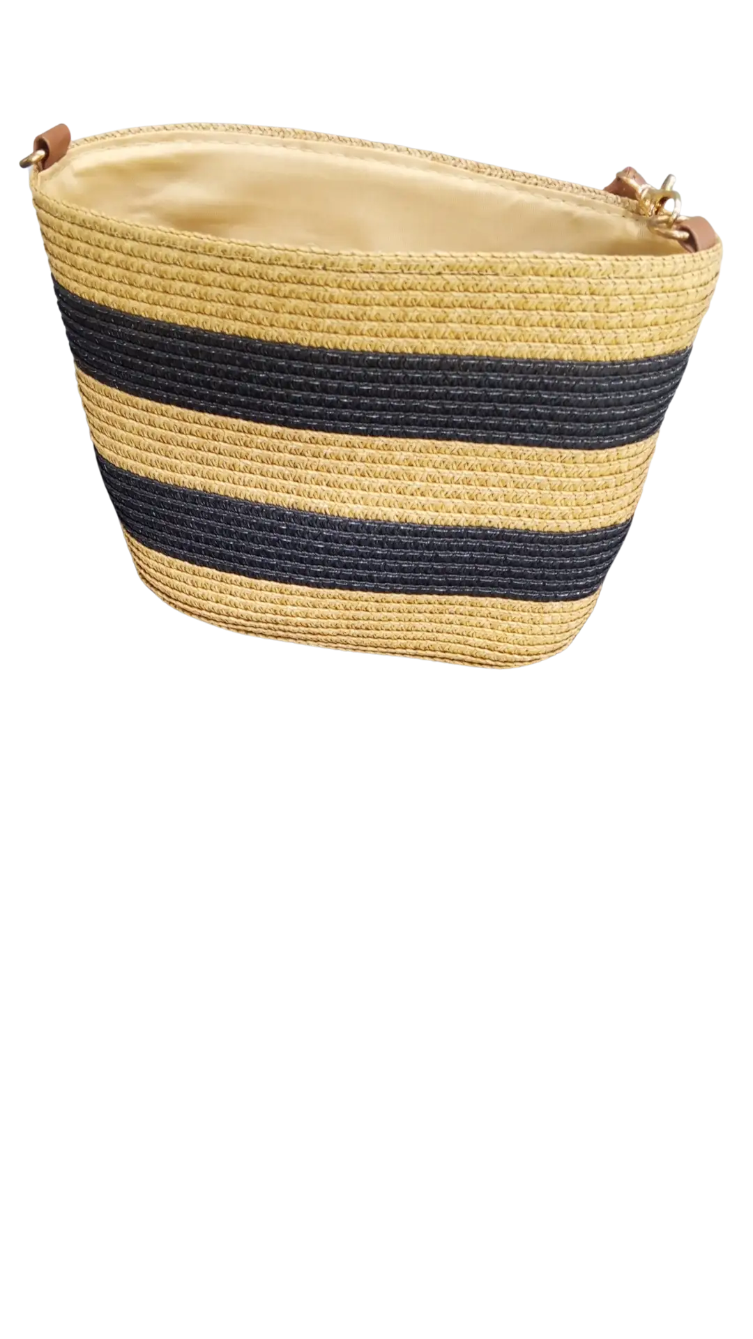 Slim Masaai bracelet with alternating yellow and navy bead bands and leather accents.