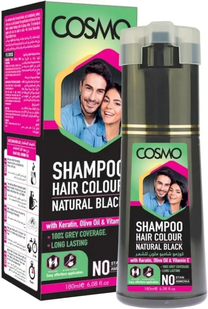 Cosmo Shampoo Hair Colour in Natural Black