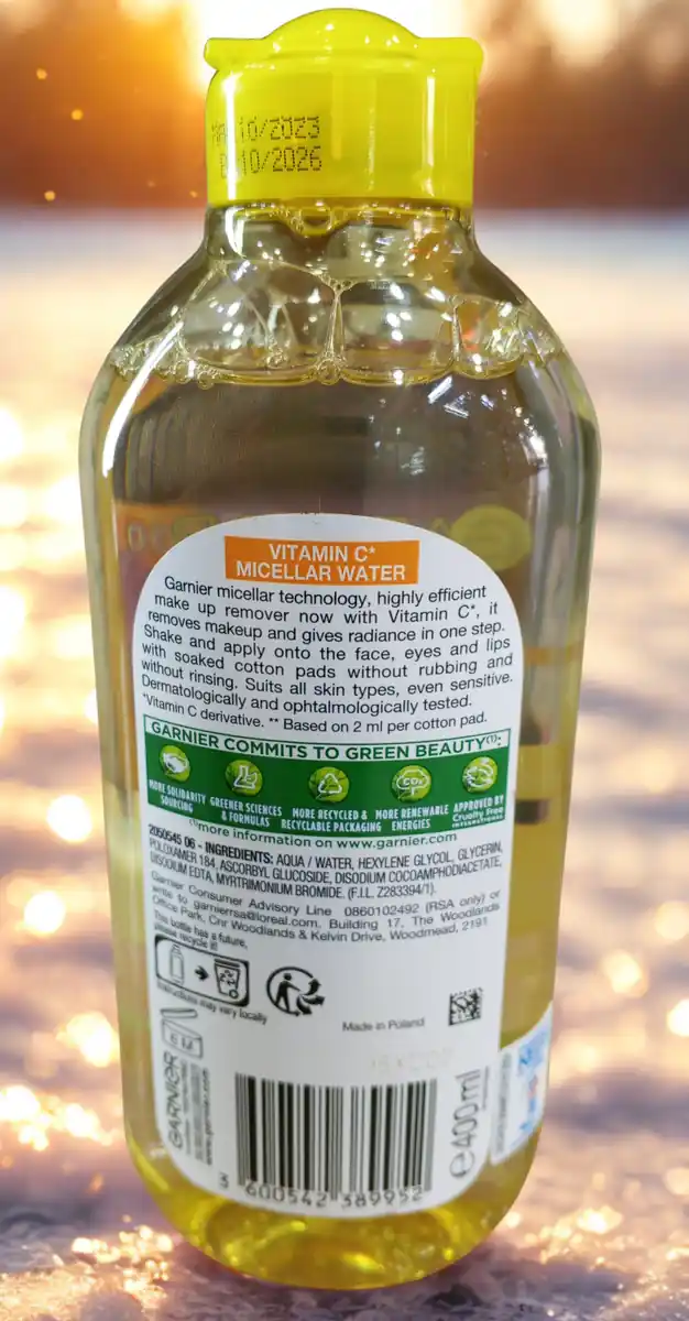 Garnier SkinActive Micellar Vitamin C Cleansing Water. Garnier SkinActive Micellar Vitamin C Cleansing Water.