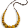 Bohemian ceramic bead necklace in earthy brown ceramic beads