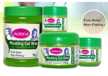 Adora Molding Gel Wax with peppermint and olive oil.
