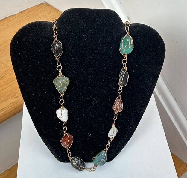 Crystal & Gemstone Pendant Long Chain Necklace Collection