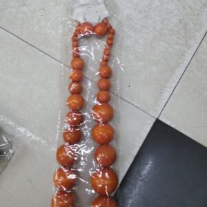 Wooden necklace - orange