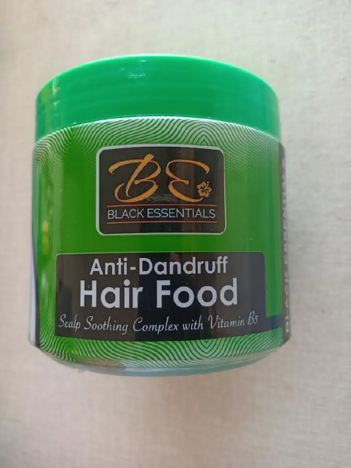 Black Essentials Anti-Dandruff Hair Food localized scalp treatment.