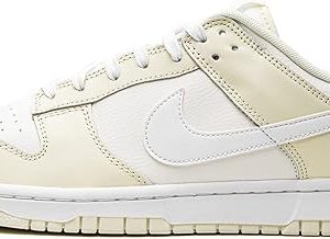 Nike Dunk Low Coconut Milk sneaker with cream leather overlays, perforated toe box, white swoosh, white laces, and cream midsole Nairobi Kenya.